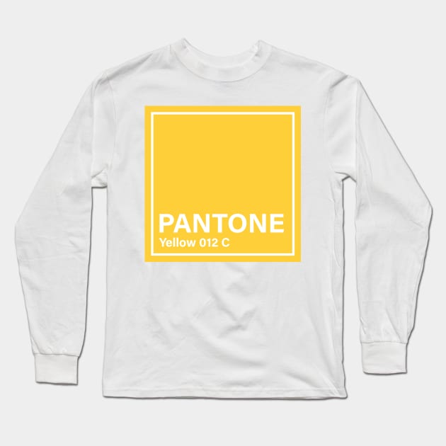 pantone Yellow 012 C Long Sleeve T-Shirt by princessmi-com